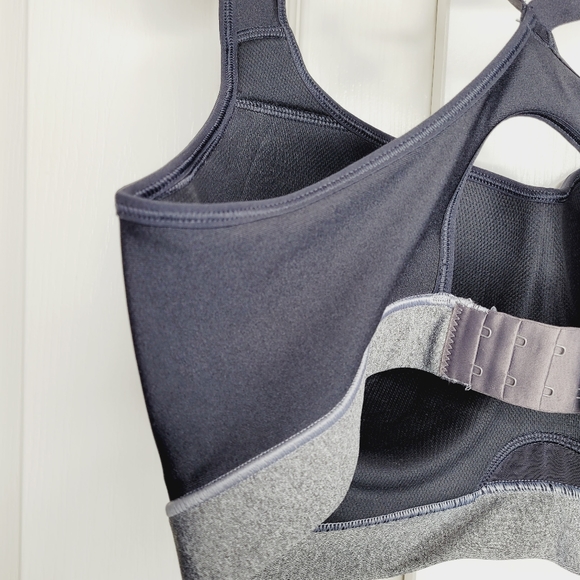 UNDER ARMOUR Women's 38DD High-Impact SPORTS BRA Gray/Black Support NWT - Picture 5 of 6
